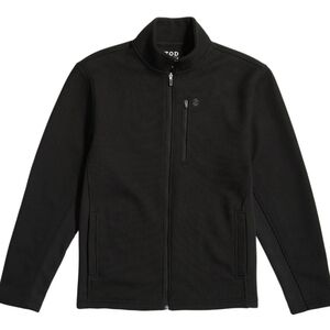 Brand New IZOD Men's Black Full-Zip Fleece Lined Shaker Jacket. Golf Jacket